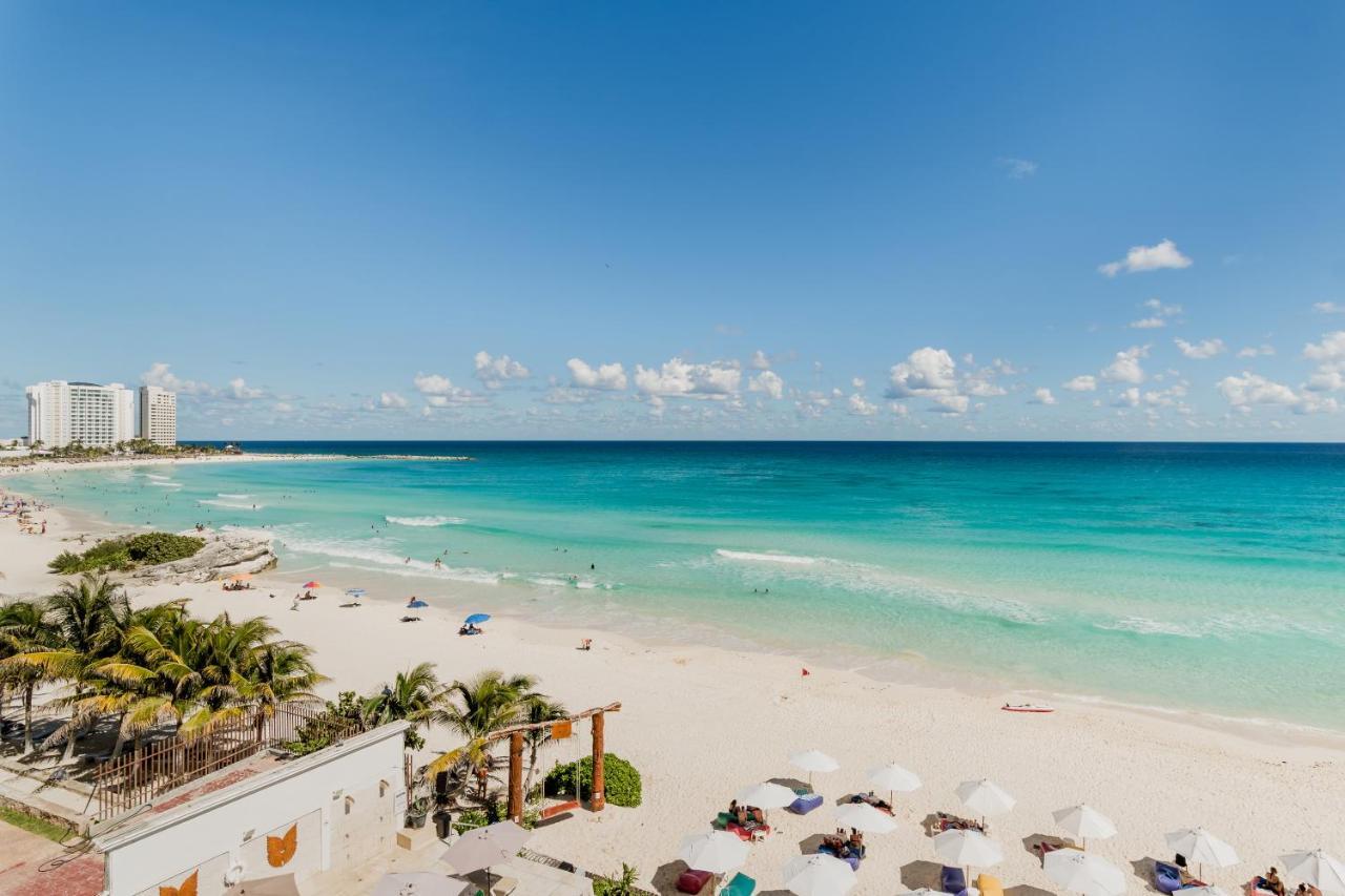 *Turquoise Escape- Beachfront Studio By Casa Paraiso* Cancún Buitenkant foto