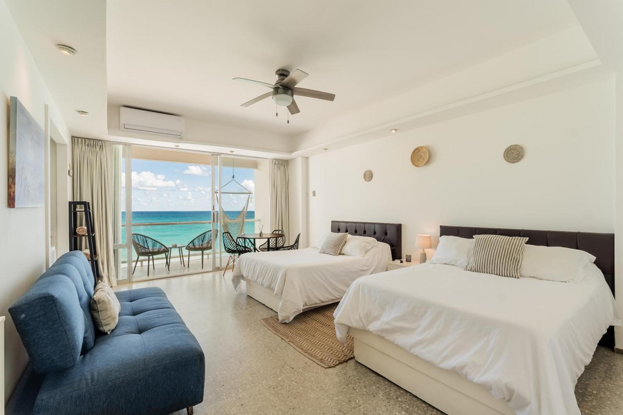 *Turquoise Escape- Beachfront Studio By Casa Paraiso* Cancún Buitenkant foto